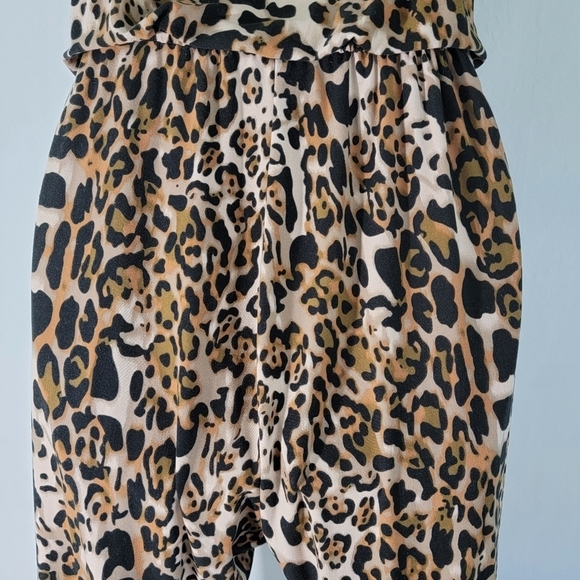 Unbranded Animal Print Sleeveless Jumpsuit Sz M Elastic Waist Pocket Soft Comfy - Picture 9 of 12
